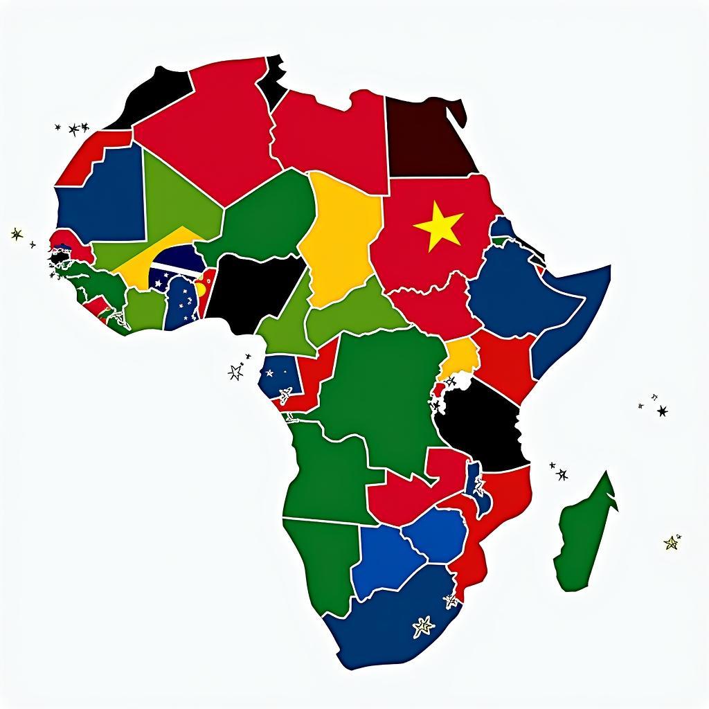 African Flag GIFs Mapped to Their Respective Countries