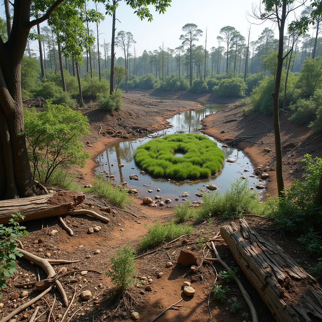 African Frog Habitat Destruction