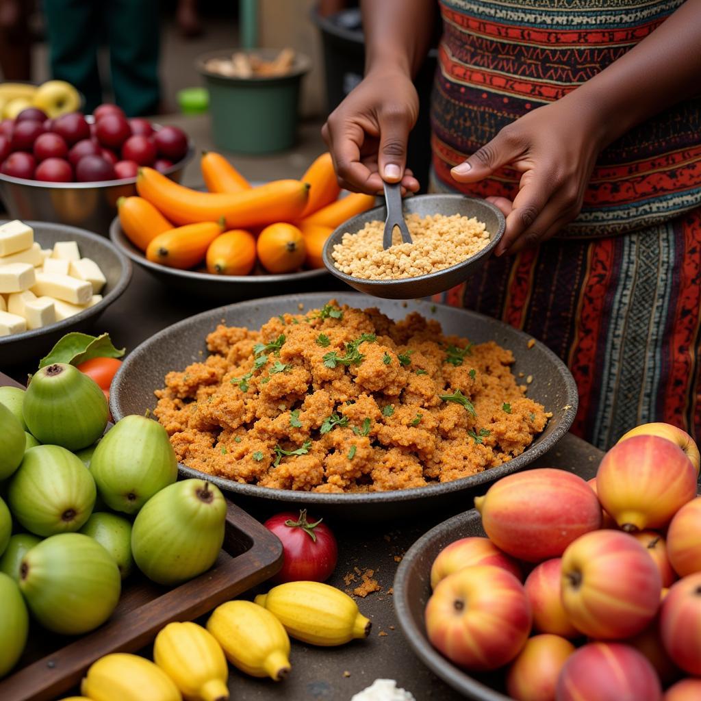 Preparing African Fruits for a Meal