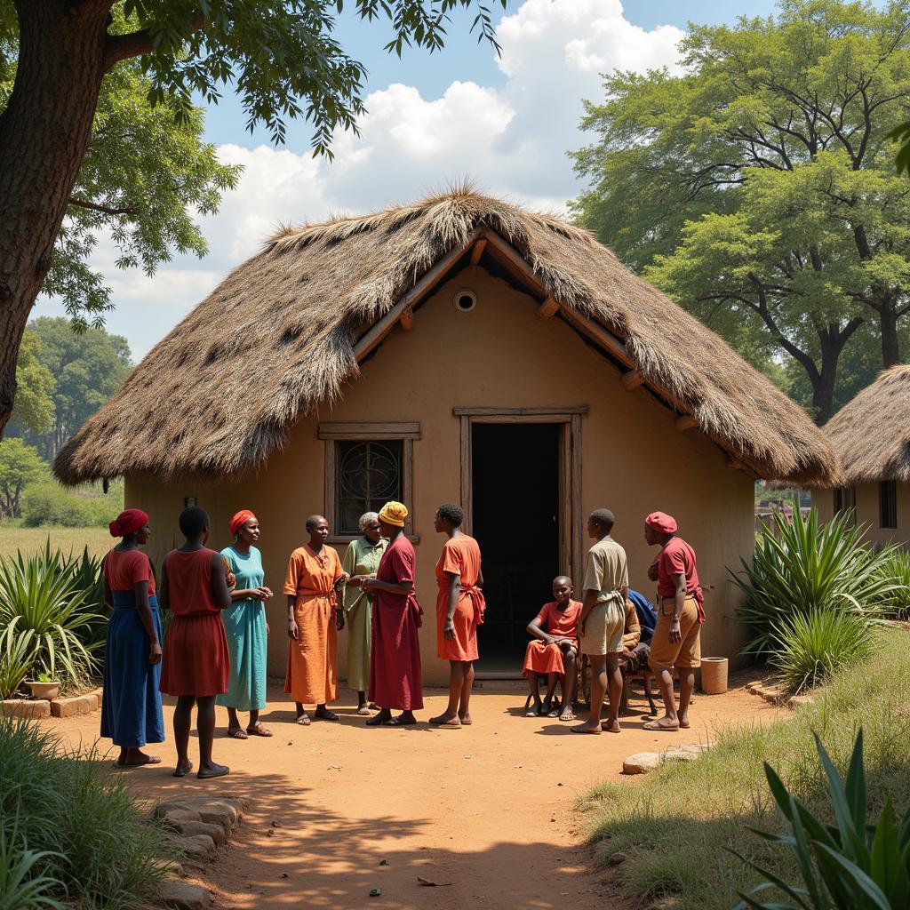 African Garden Hut as a Community Gathering Place