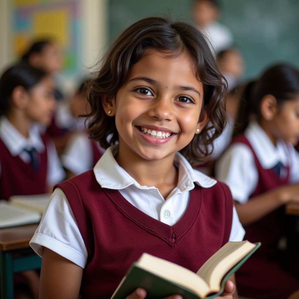 Girl Attending School