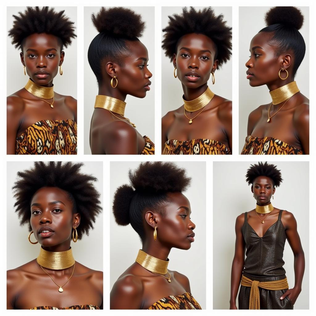 Styling an African Gold Neck Choker