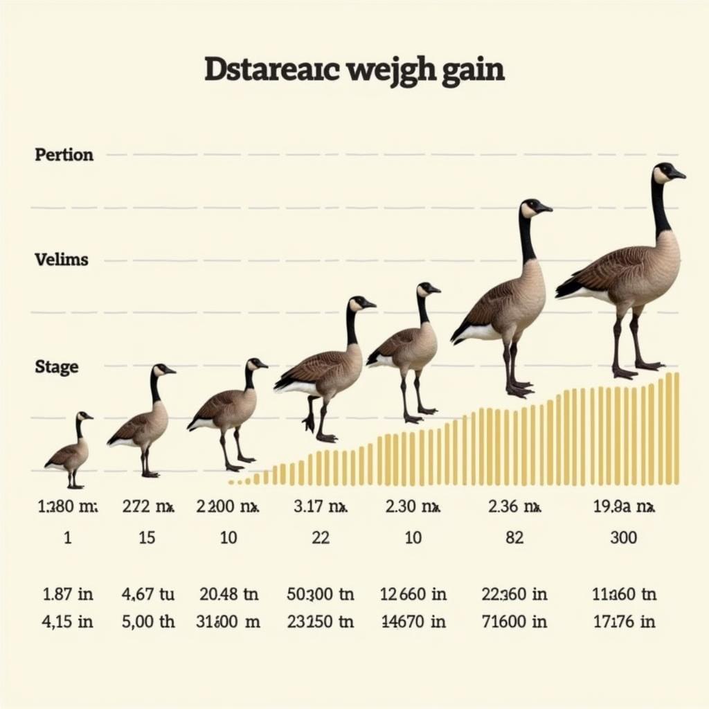 African Goose Growth Chart Showing Weight Gain Over Time