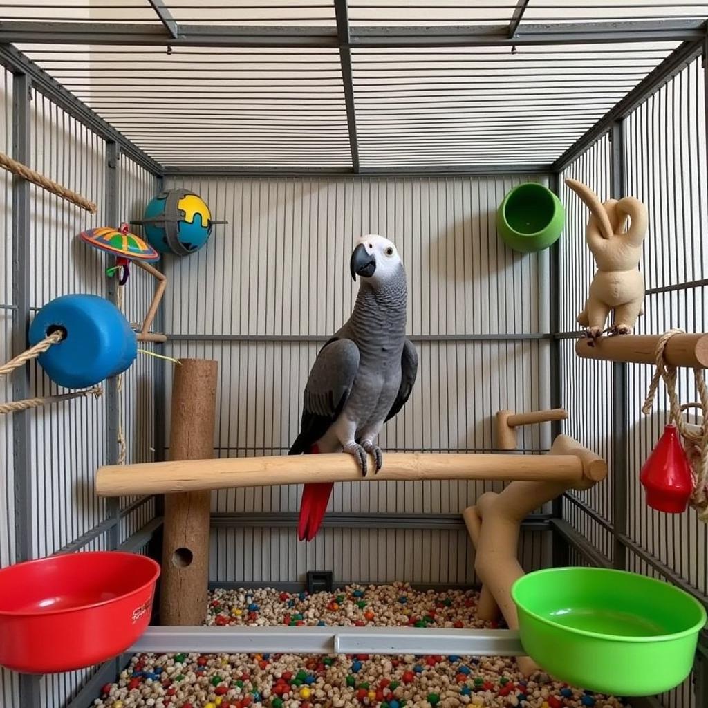 Essential Cage Setup for a Rescued African Grey