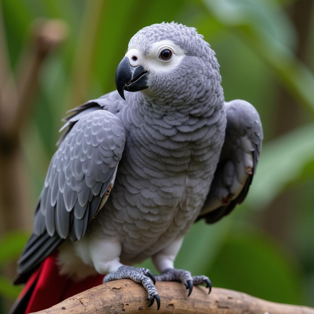 African Grey Parrot with Clipped Wings and its Impact