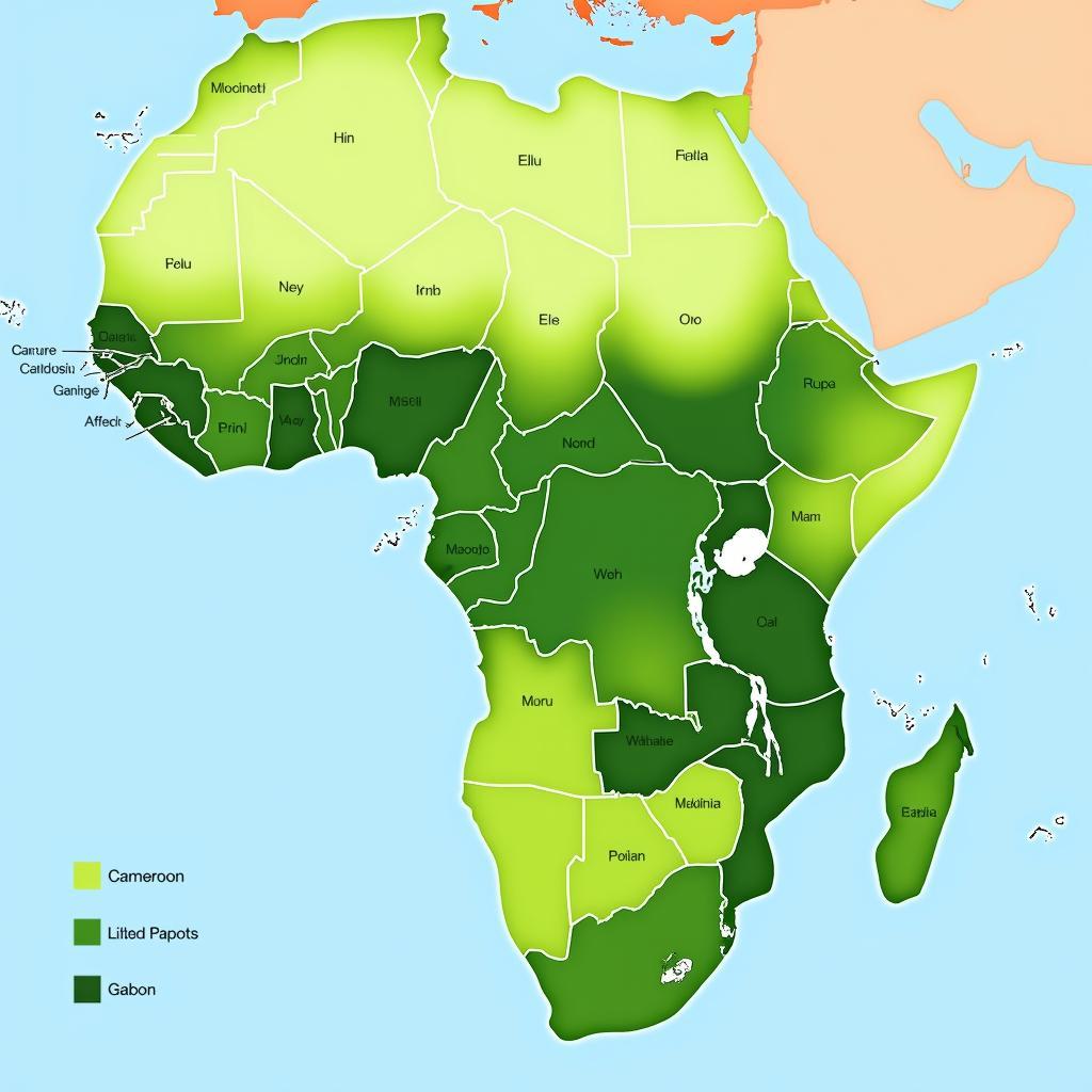 African Grey Parrot Distribution Map across Africa