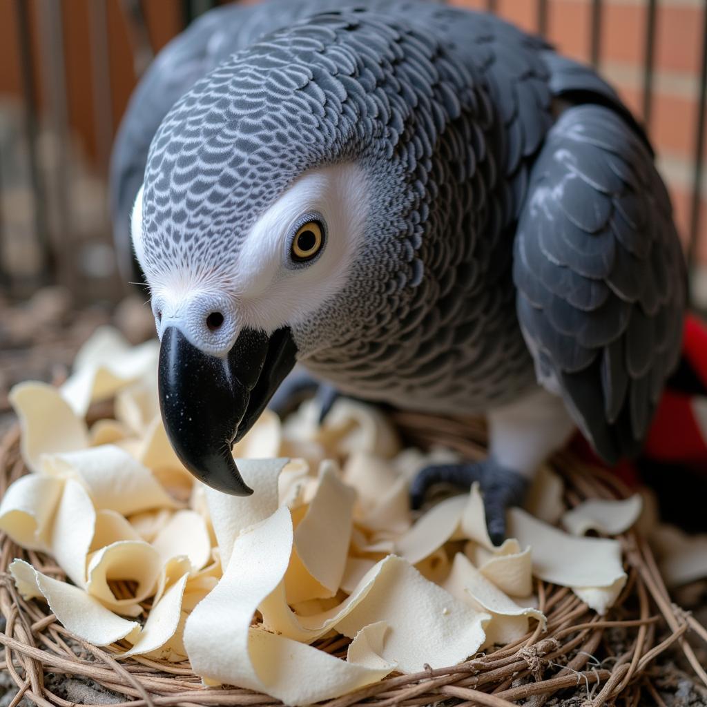 African Grey Parrot Nesting Behavior