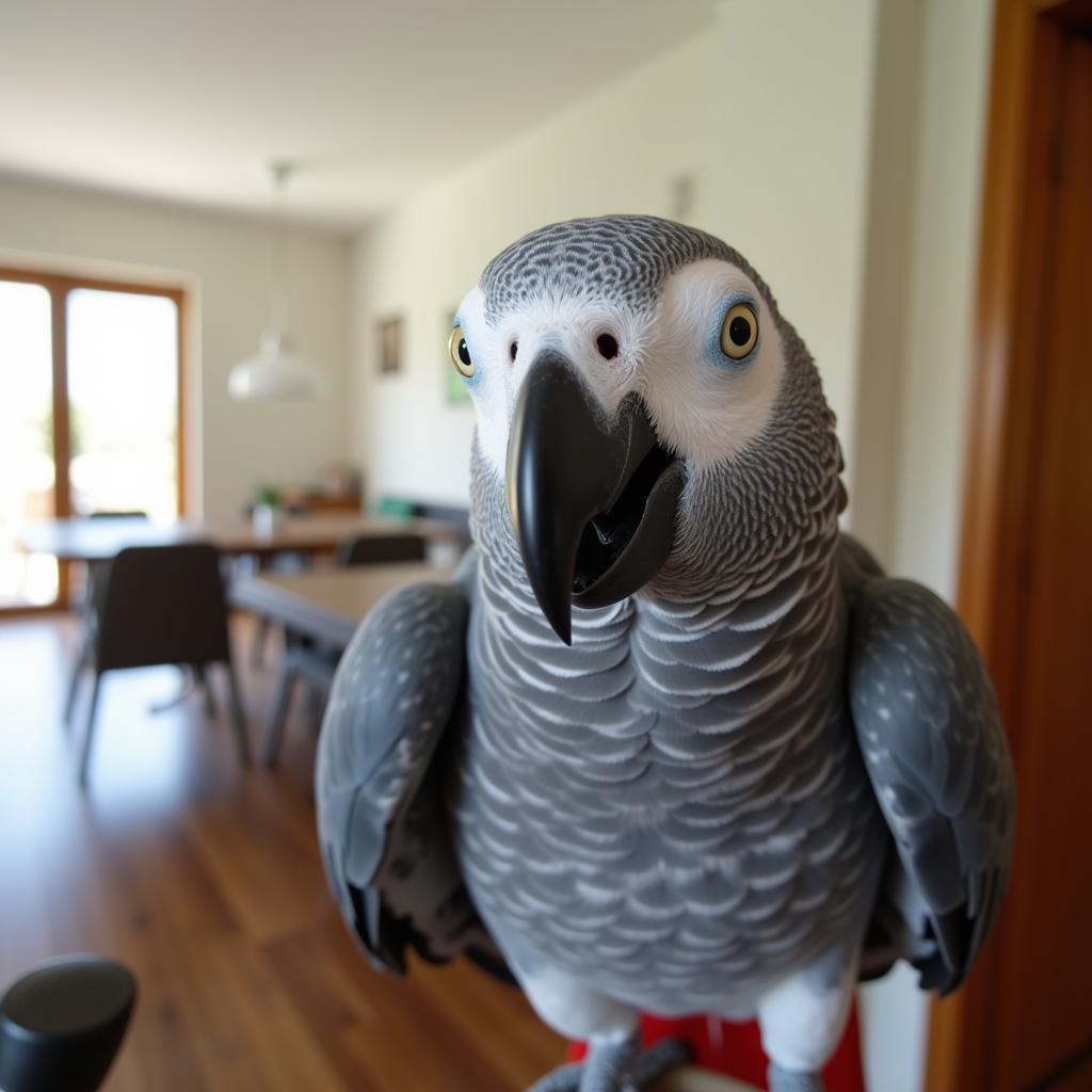 African Grey Parrot Speaking