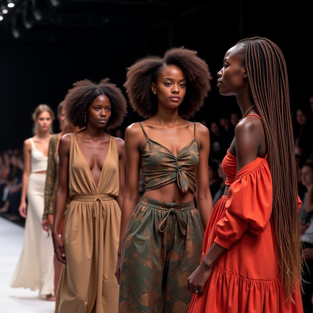 African Hair Models on the Runway