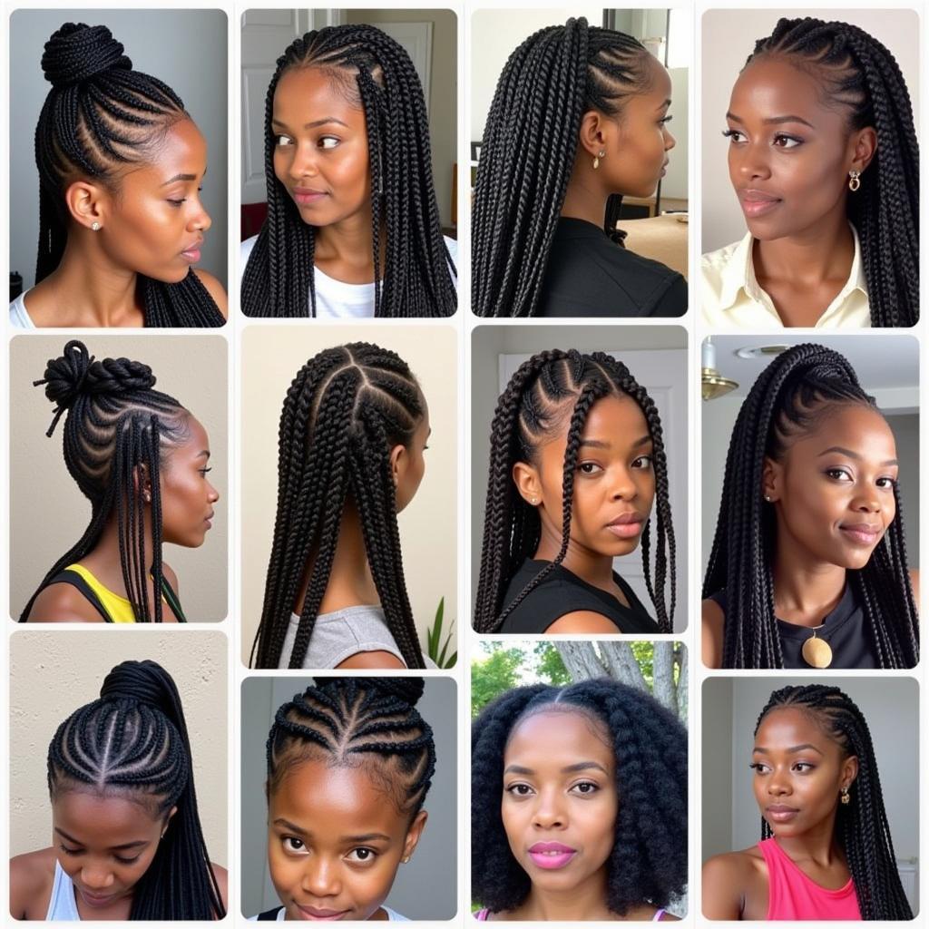 Various African Hairstyles: Braids and Twists