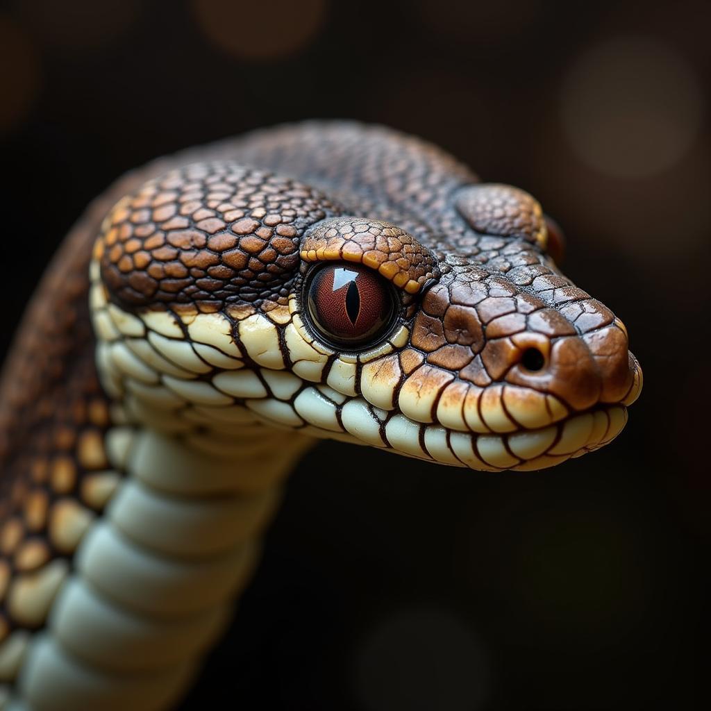 African Hairy Bush Viper Close-Up