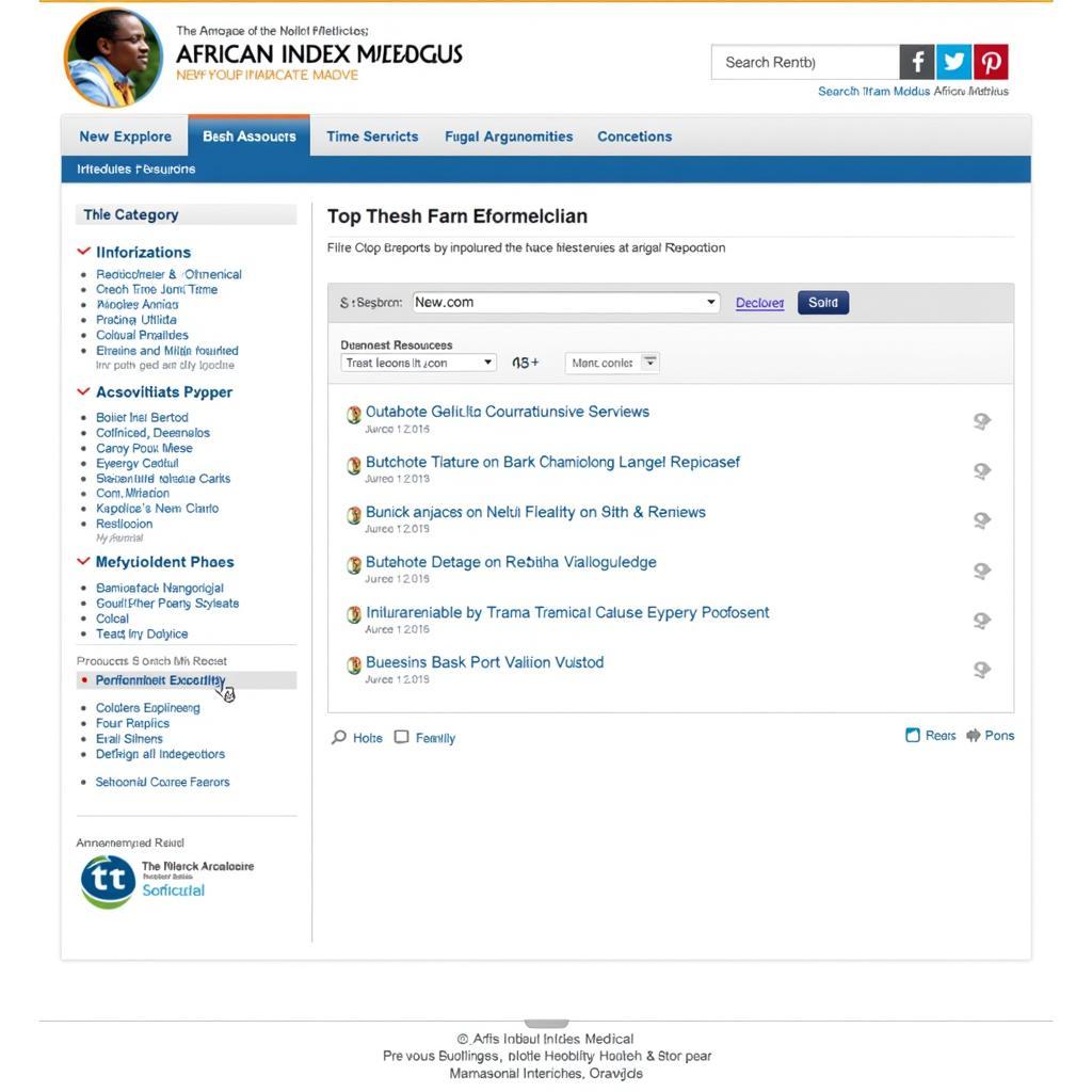 African Index Medicus Database Homepage