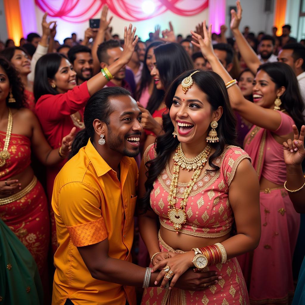 A vibrant celebration of an African-Indian wedding in Delhi.