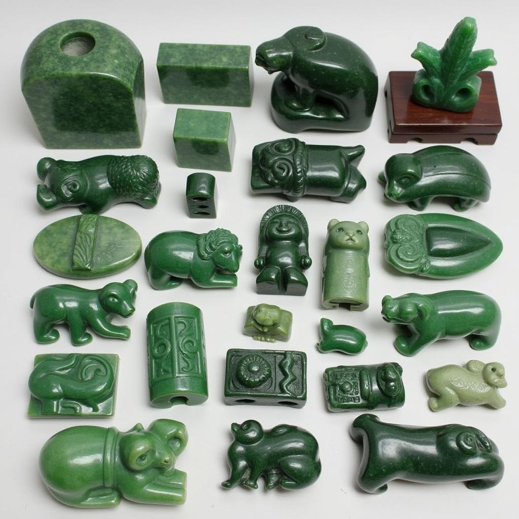 African Jade Stone Carvings and Sculptures