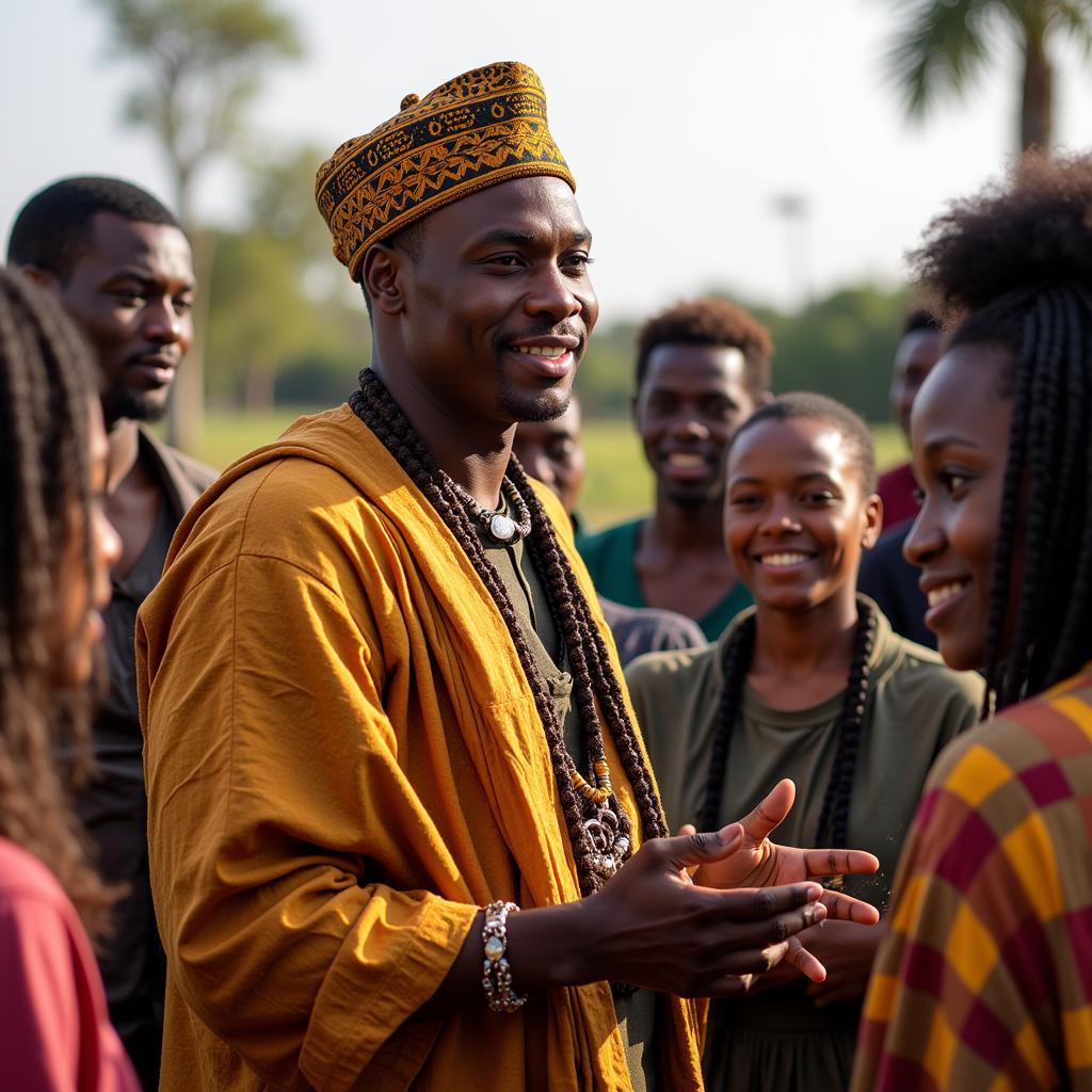 African Jantle Man as a Community Leader