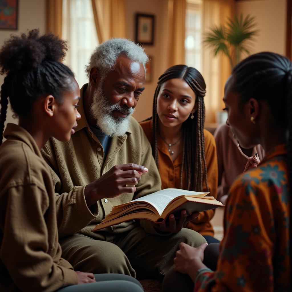 African Jantle Man Mentoring Youth