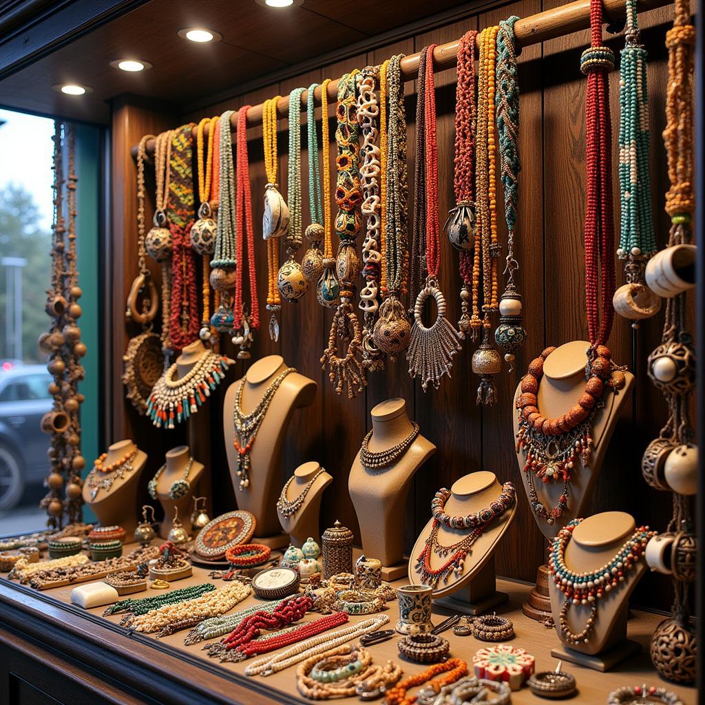 African Jewelry Store Display