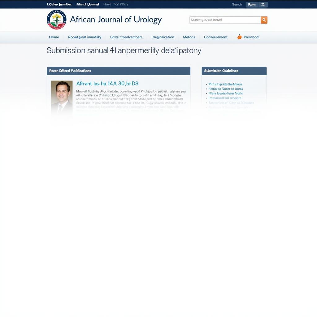 Homepage of the African Journal of Urology