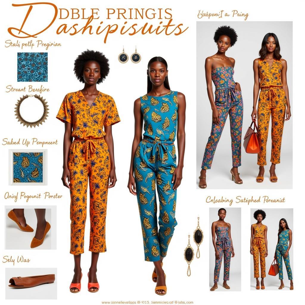 African Jumpsuit Styles 2019: Dashiki Patterns