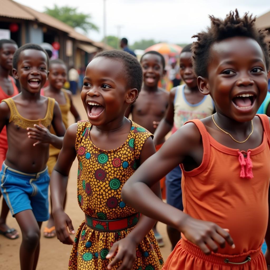 African Kids Dancing to New Afrobeat Song