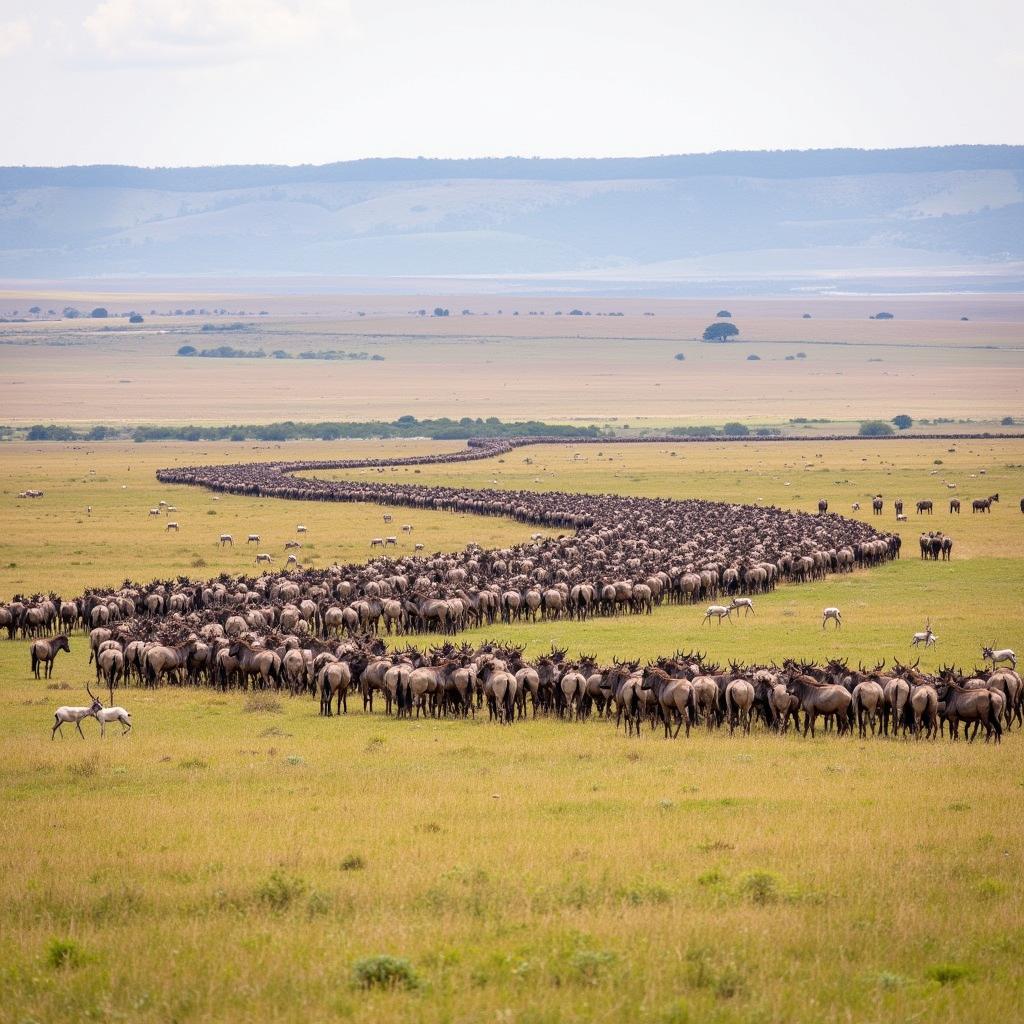 The Great Migration across the Serengeti Plains