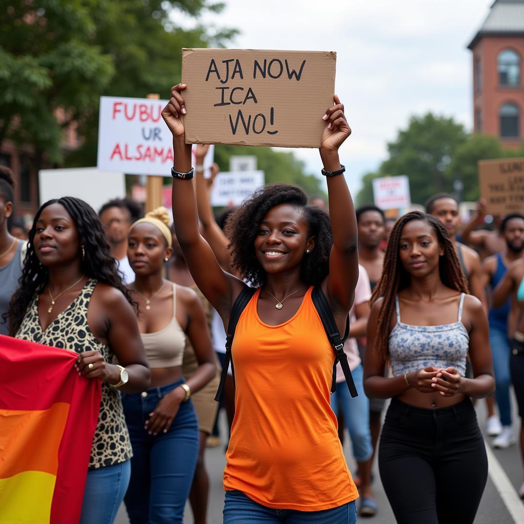 African LGBTQ+ Activists Marching for Rights