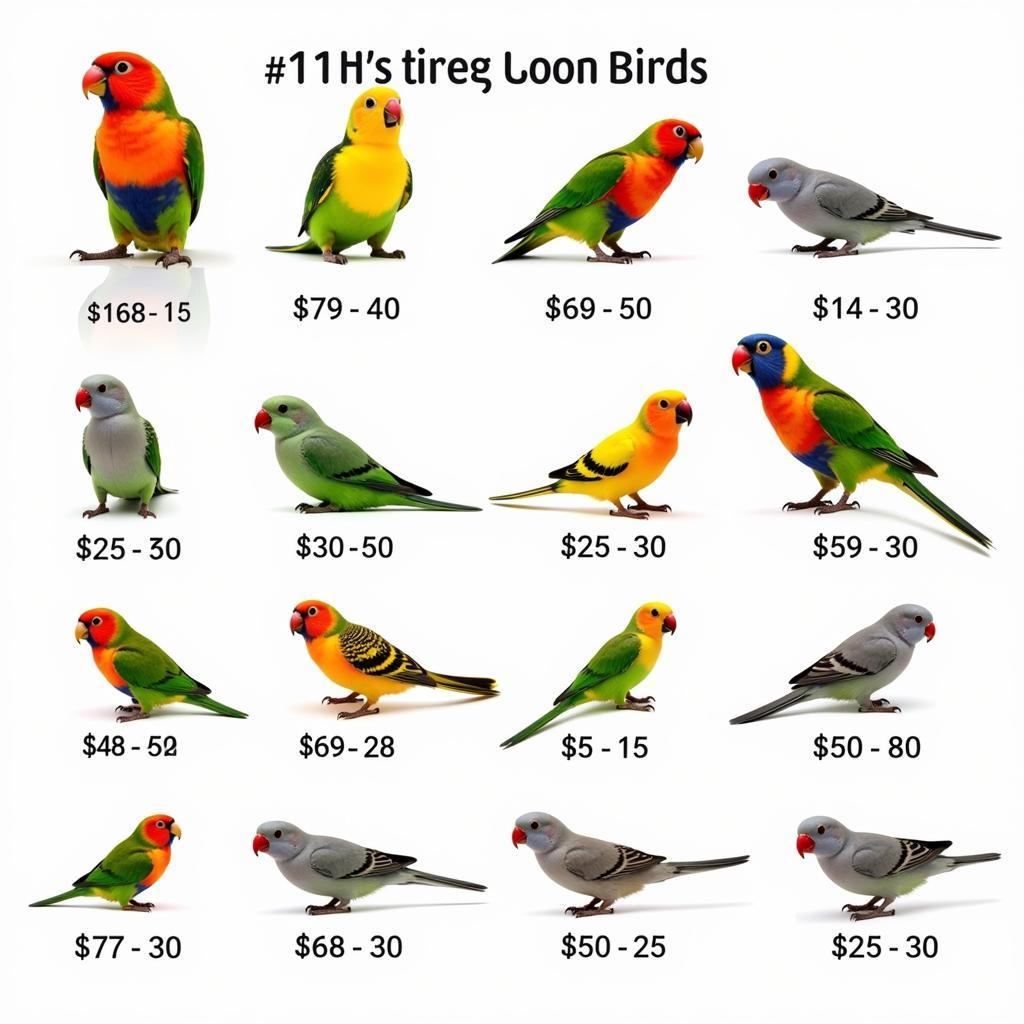 African Love Birds Variety and Prices