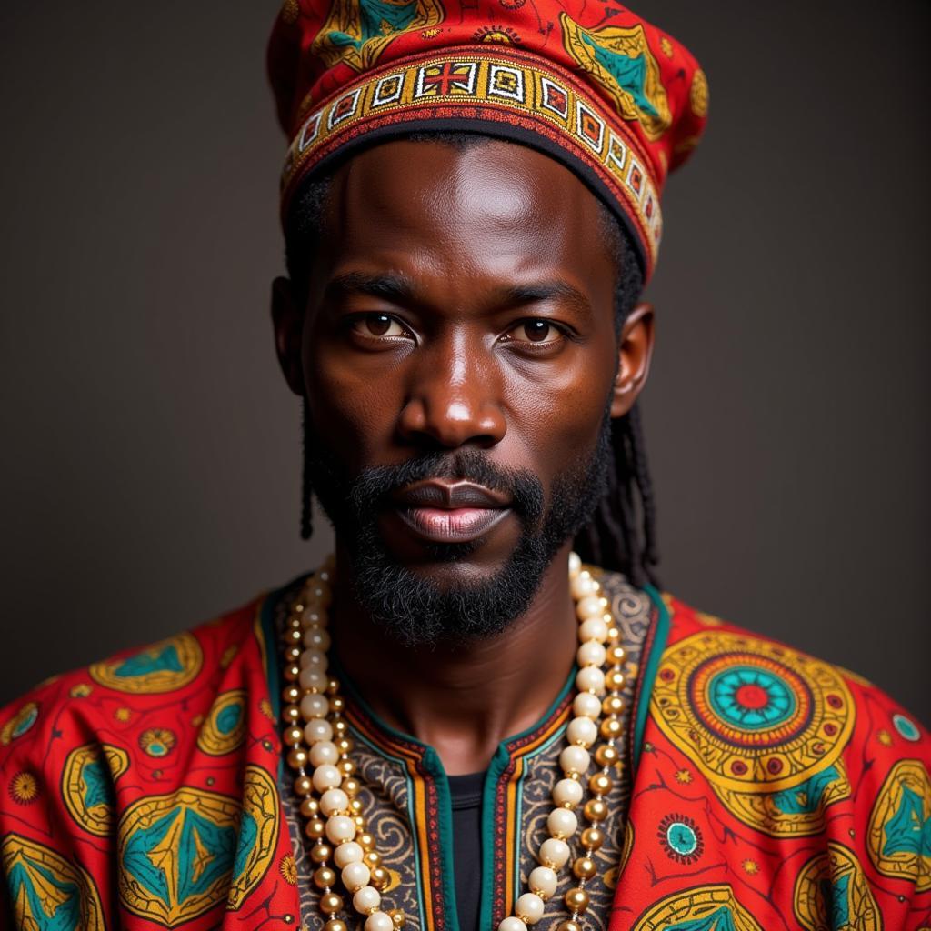 African Man in Traditional Clothing