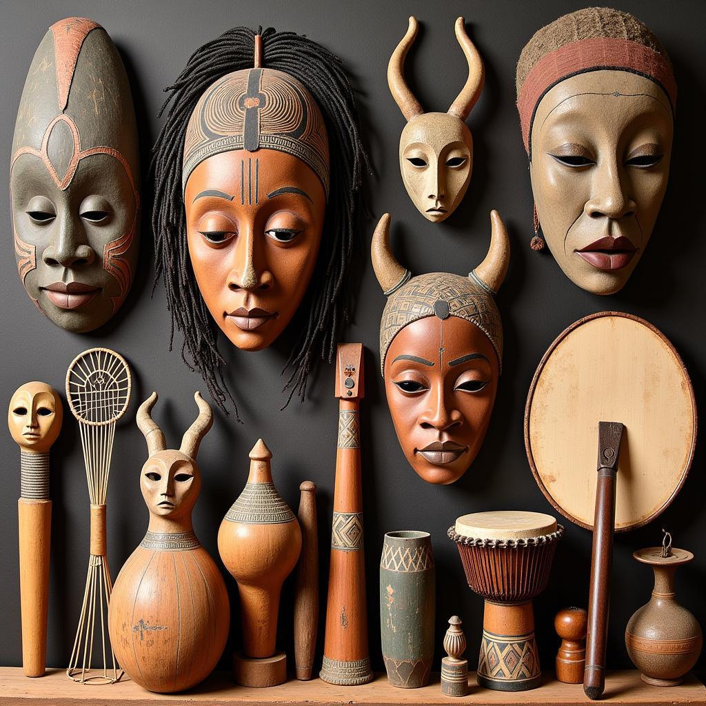 Exploring African Masks and Musical Instruments