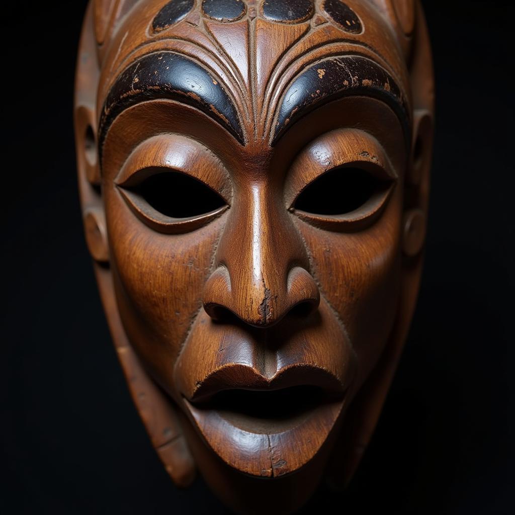 African Mask Depicting a Story