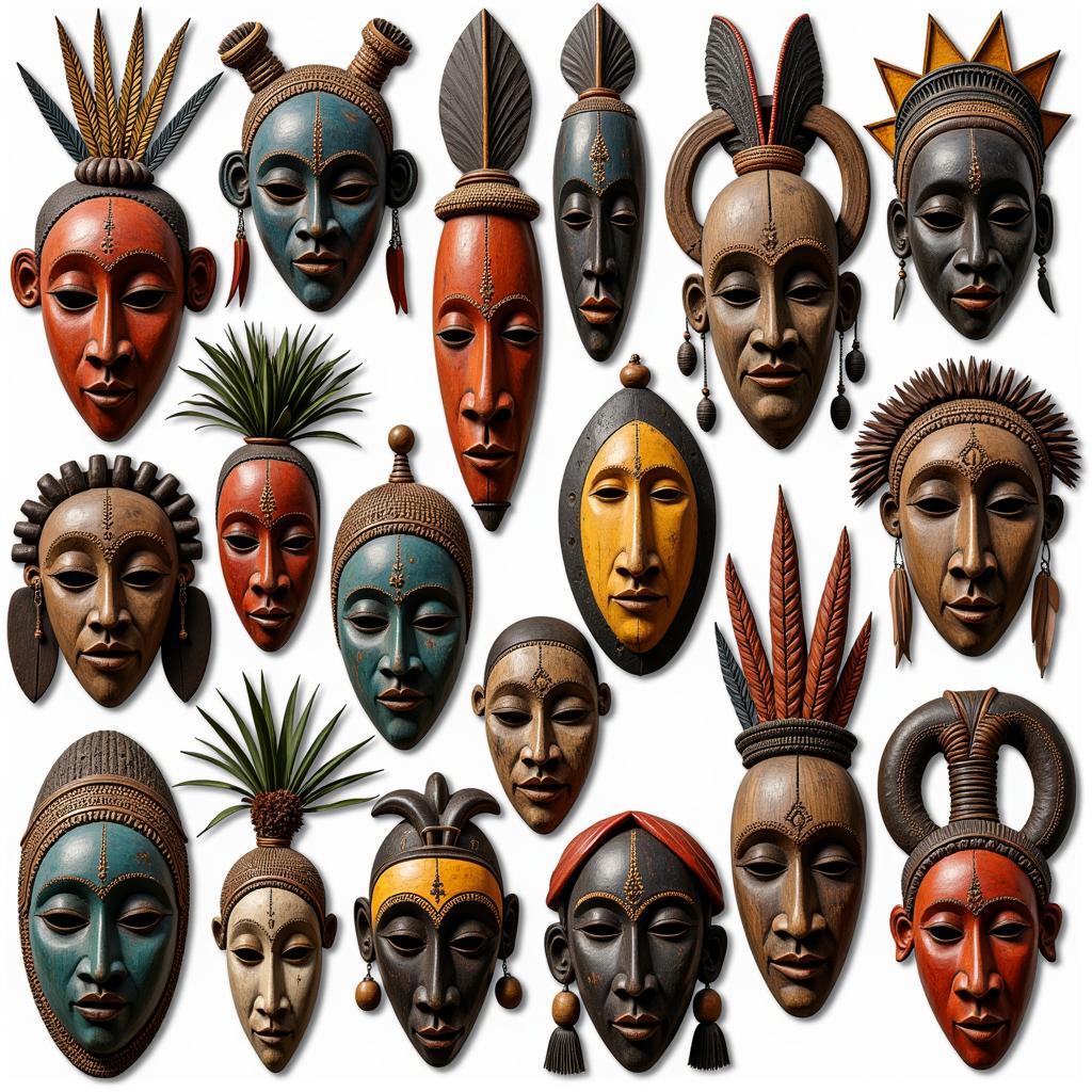 African Masks Used in Ceremonial Rituals