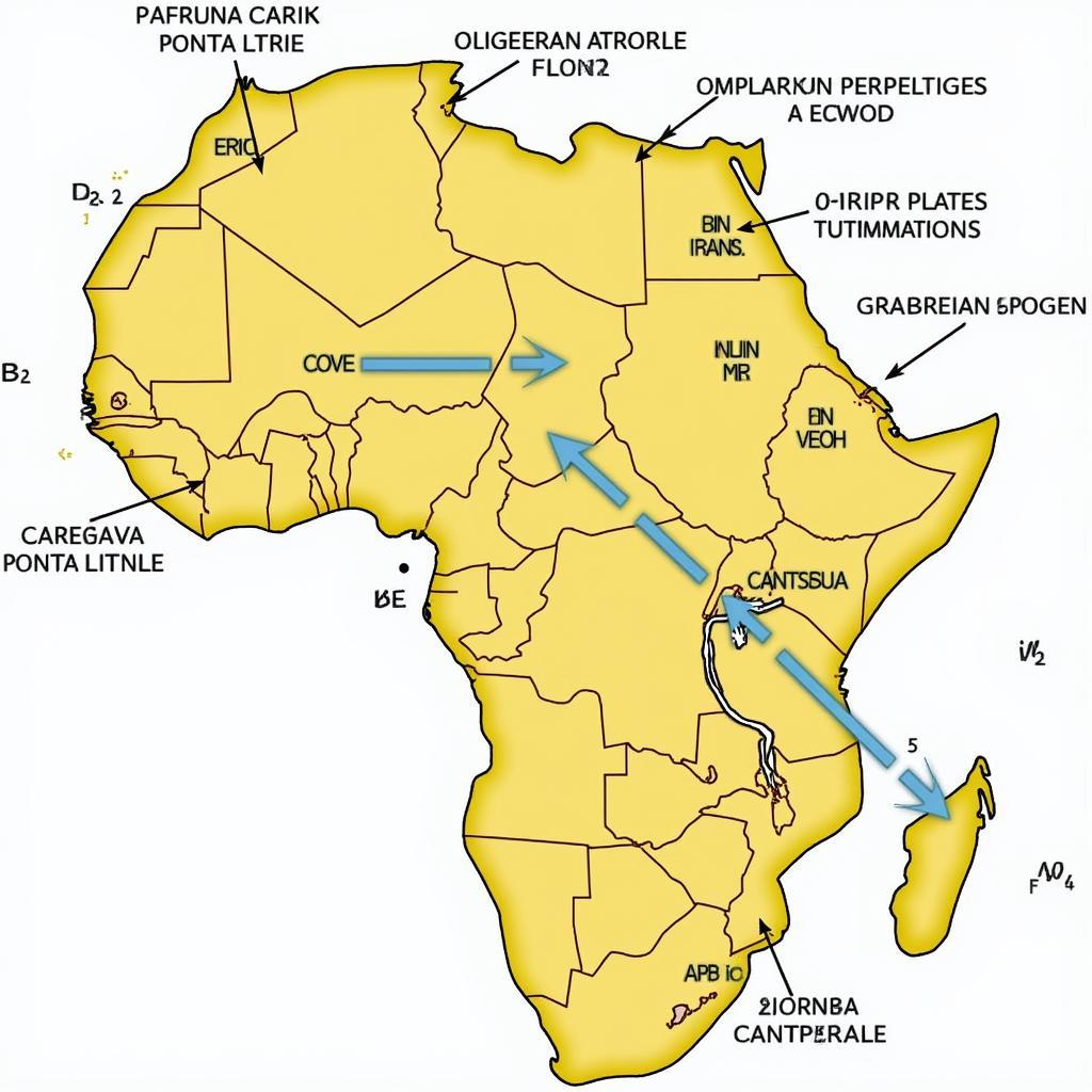 Diagram of African Rift Tectonic Plates