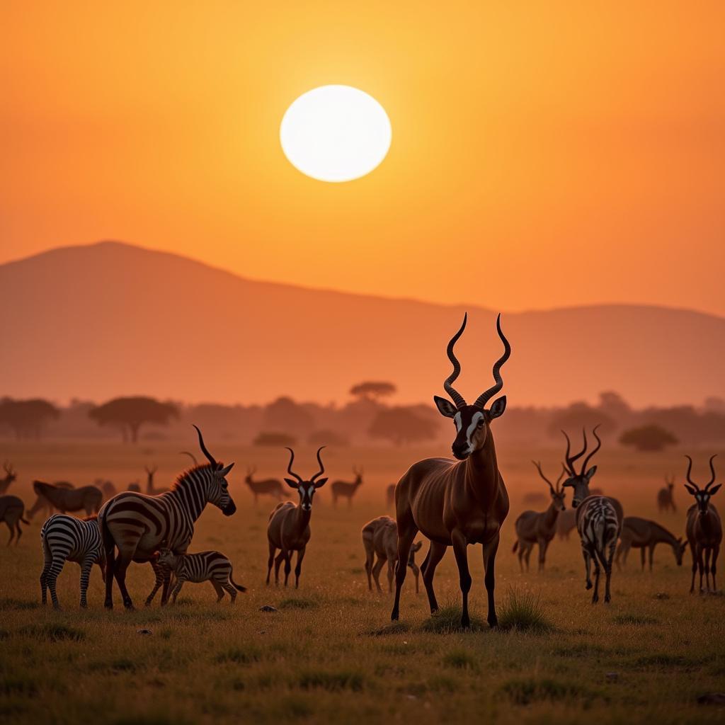 Horned Animals of the African Savanna