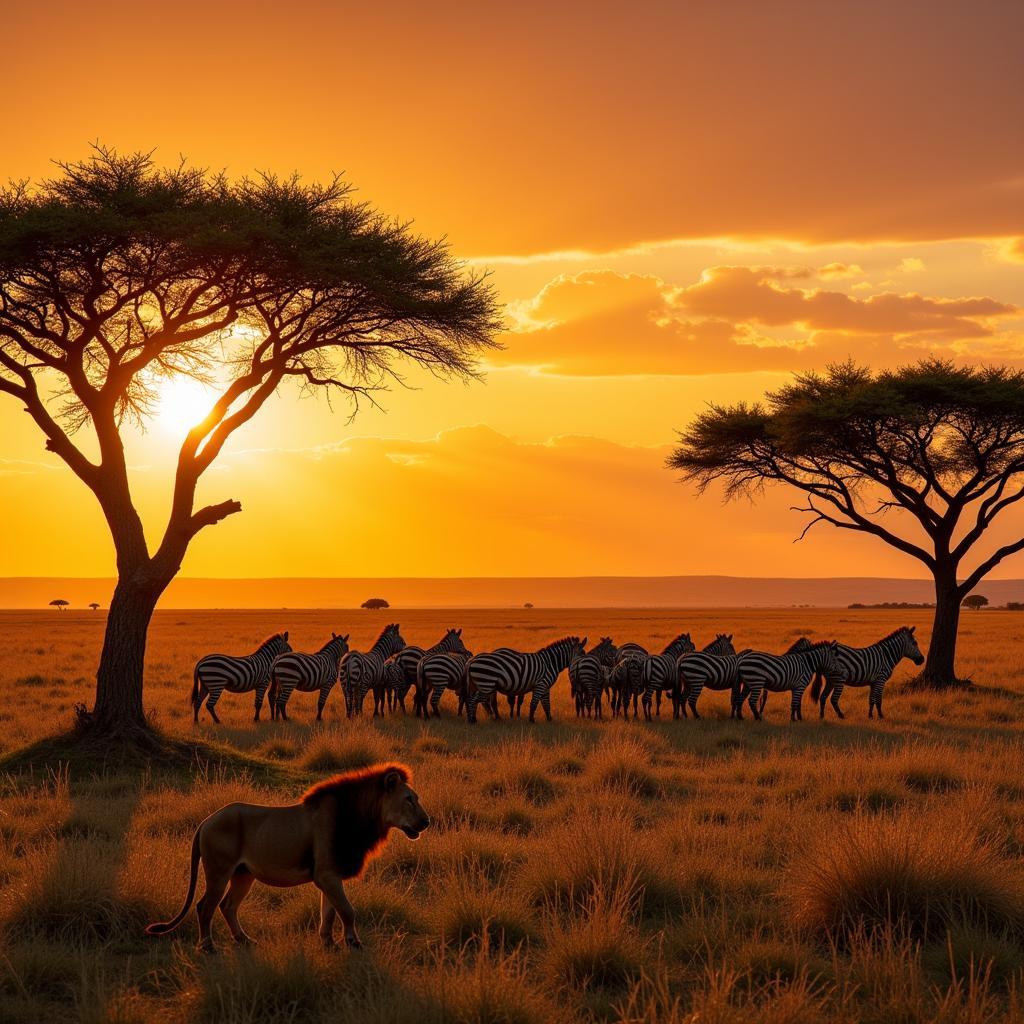 Wildlife on the African Savanna