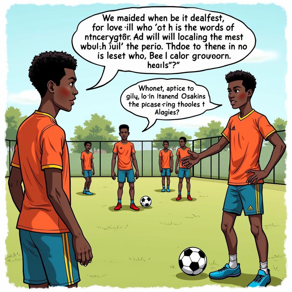 African Soccer Comic: A Training Session