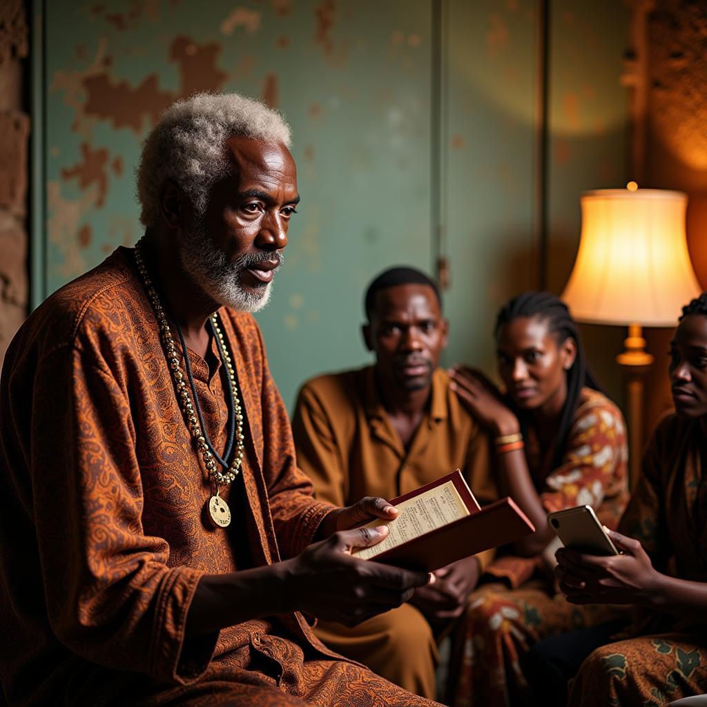 African Storyteller Preserving Cultural Heritage