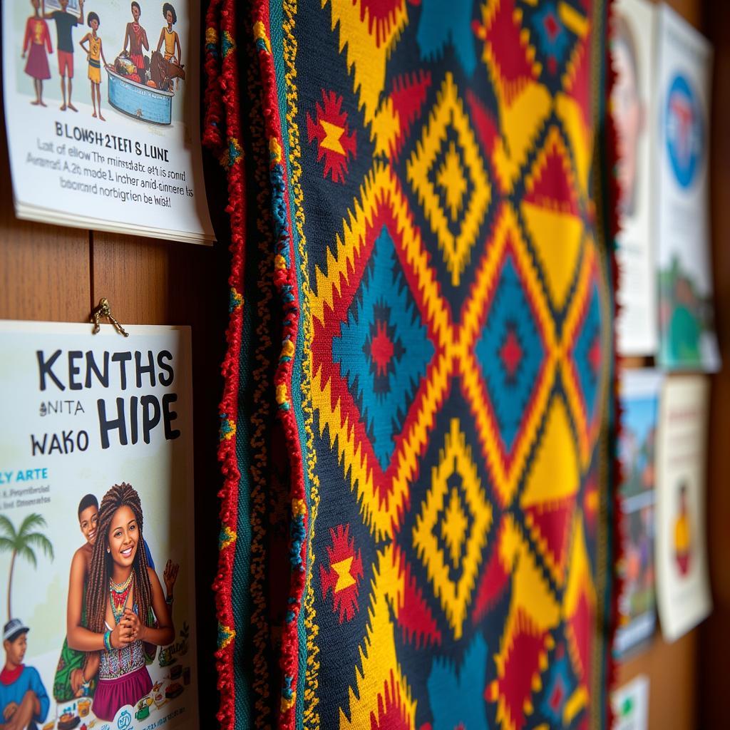 African textile classroom decor