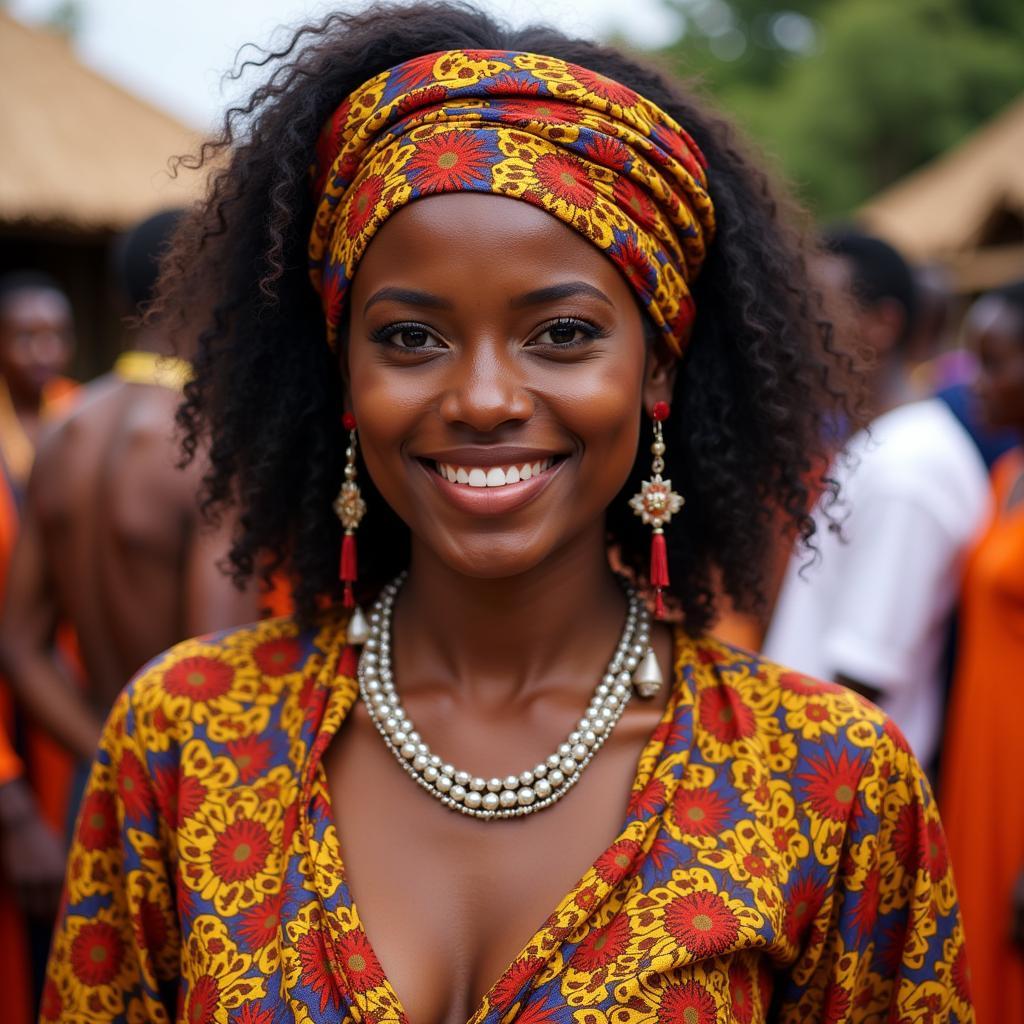 African Transgender Woman Participating in a Cultural Ceremony