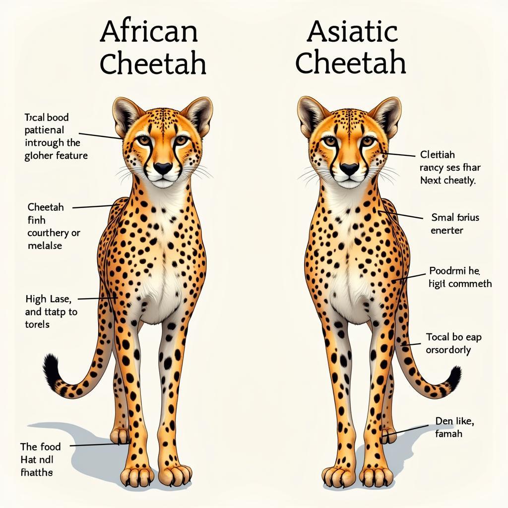 Comparing African and Asiatic Cheetahs