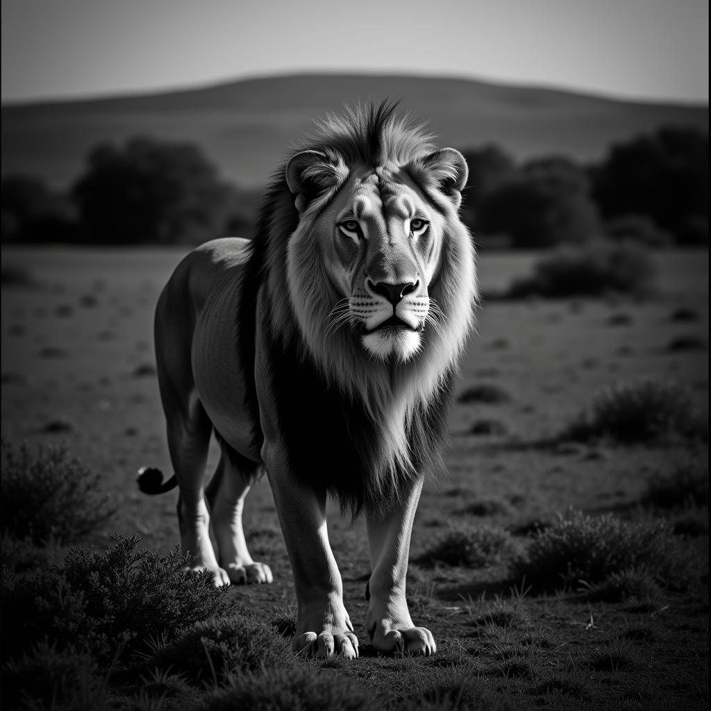 African Wildlife in Black and White Photography