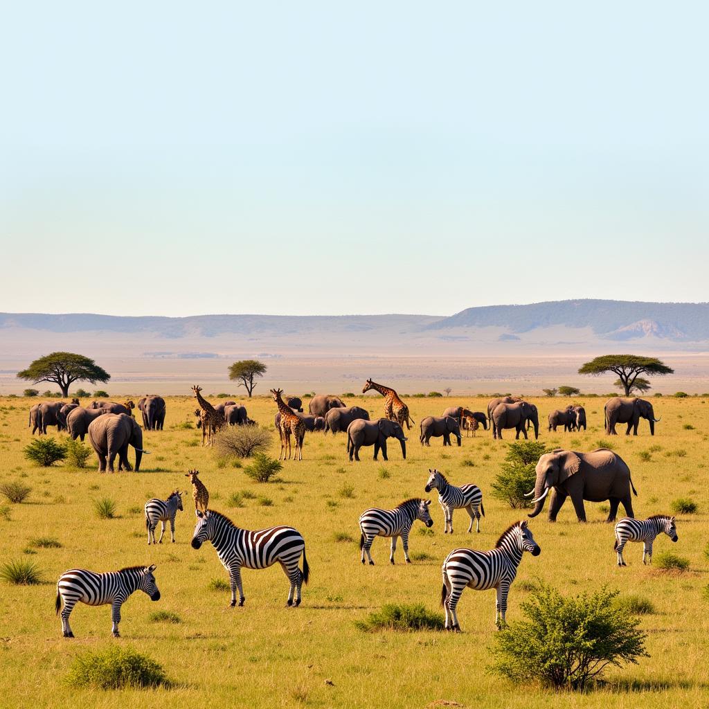 Diverse African Wildlife in its Natural Habitat