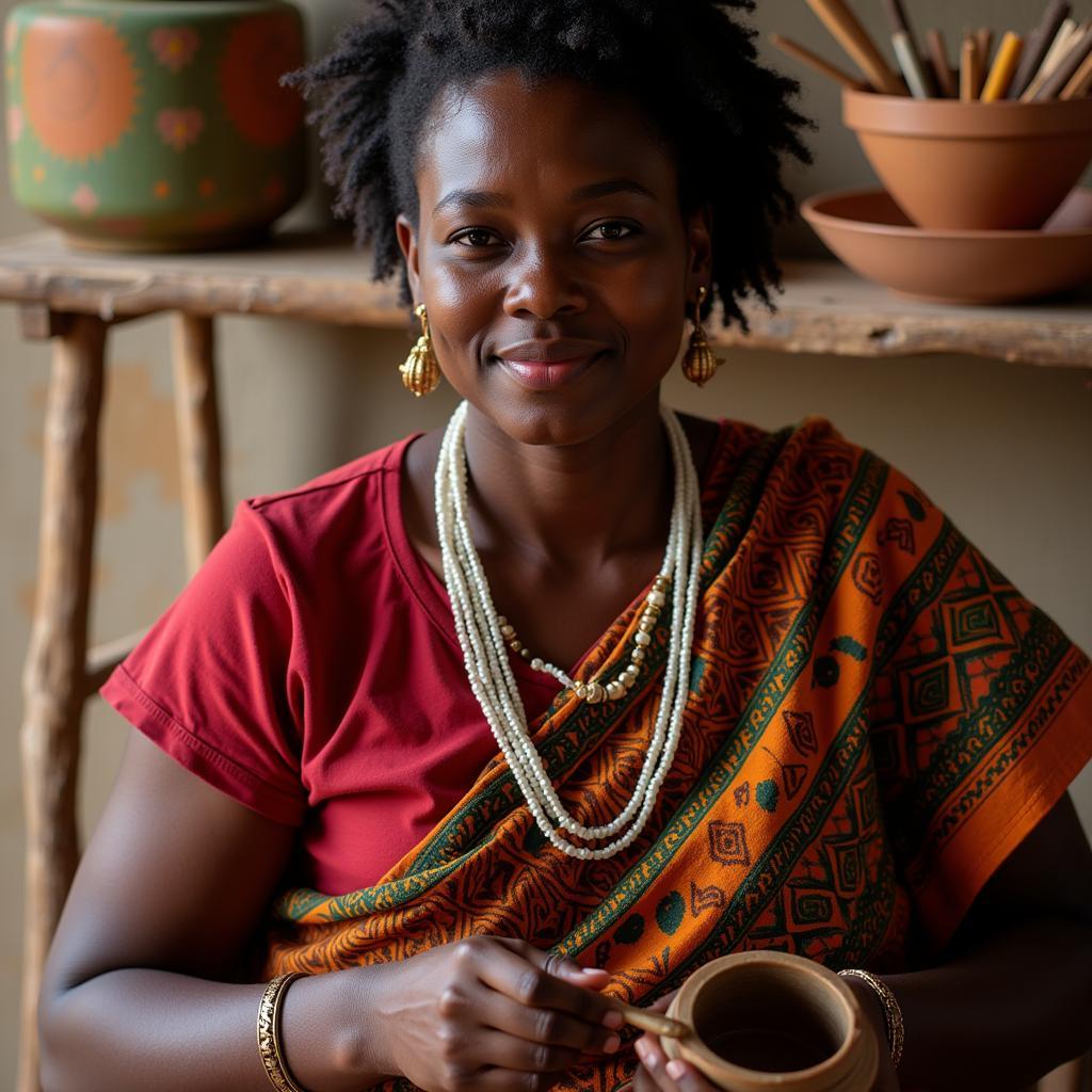 African Woman in Dignified Cultural Representation