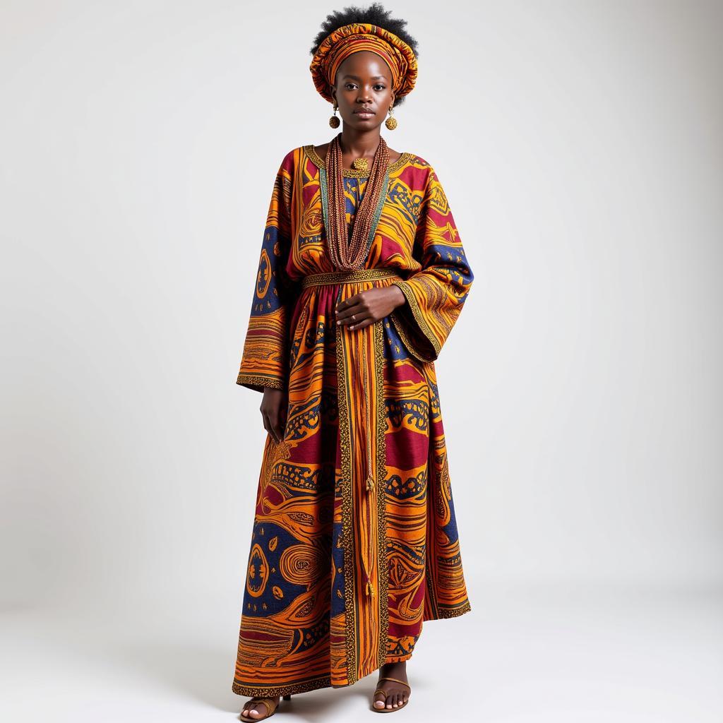 African Woman in Traditional Dress