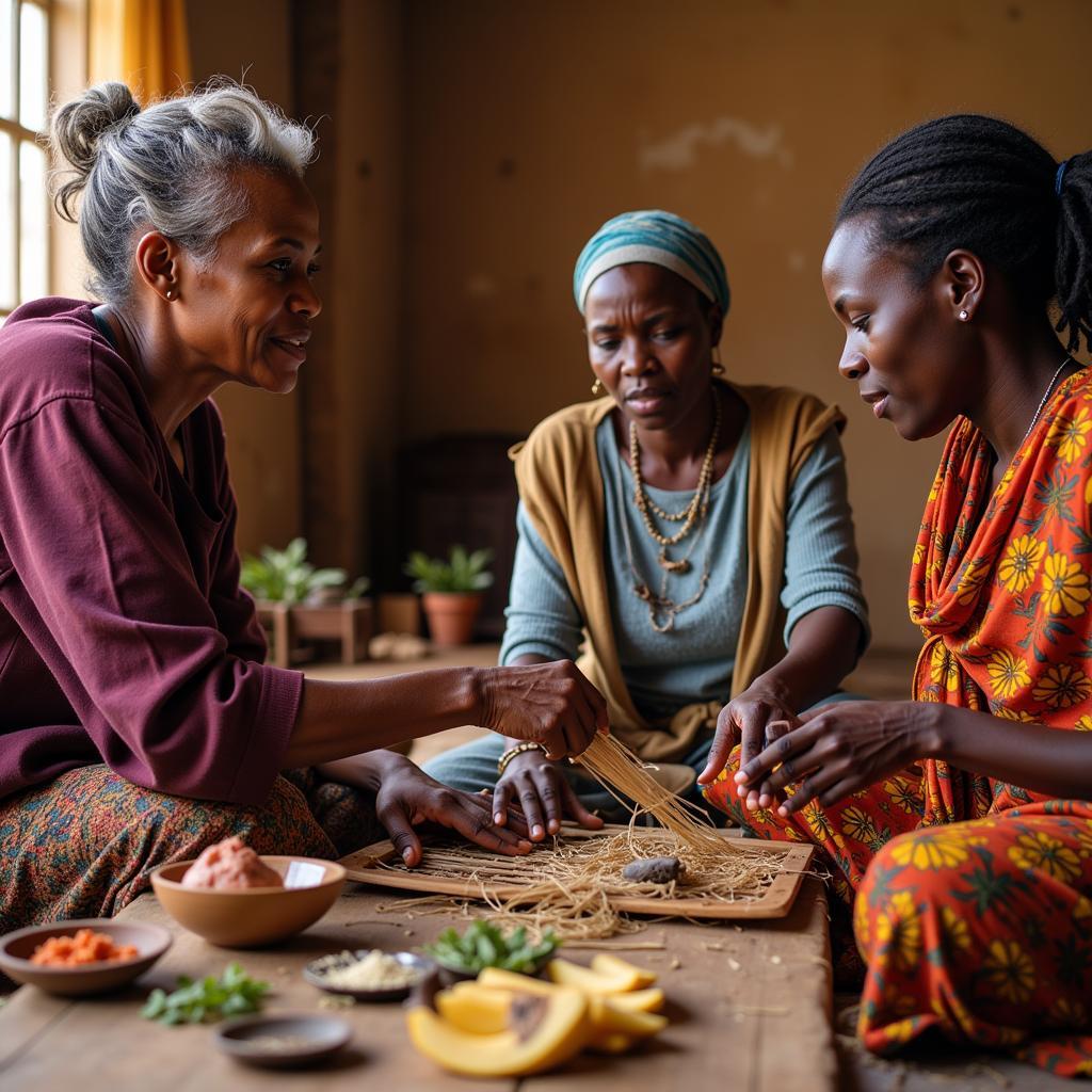 African Women Sharing Cultural Heritage