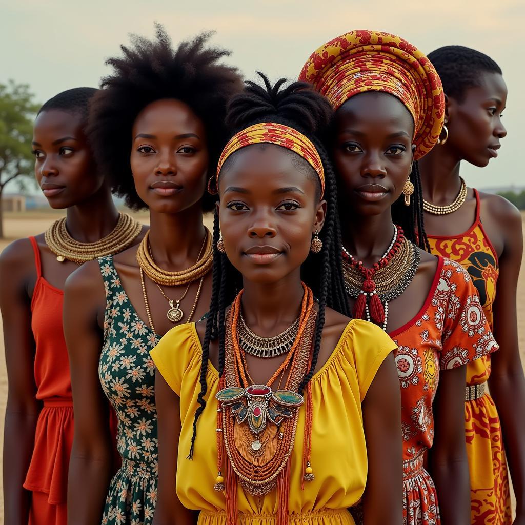 African Women Representing Diverse Cultures