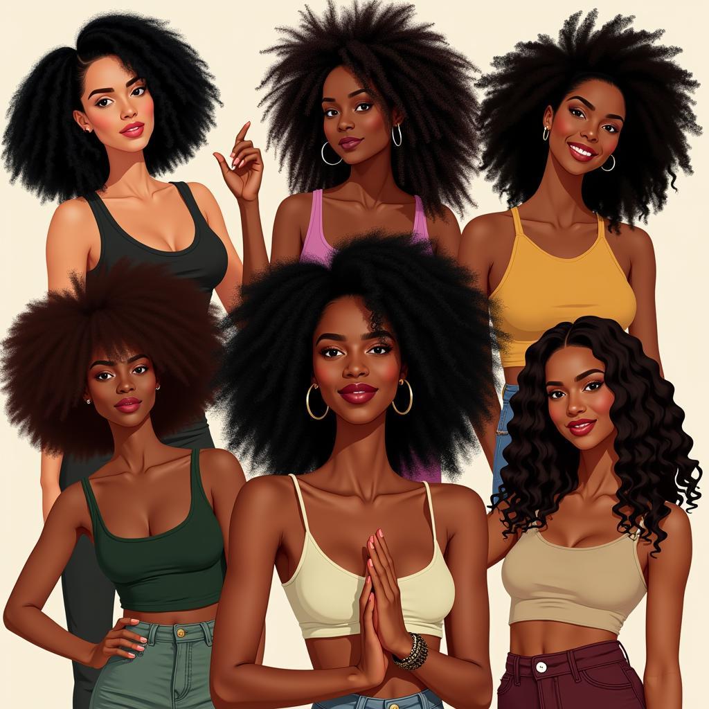 African women embracing natural hair