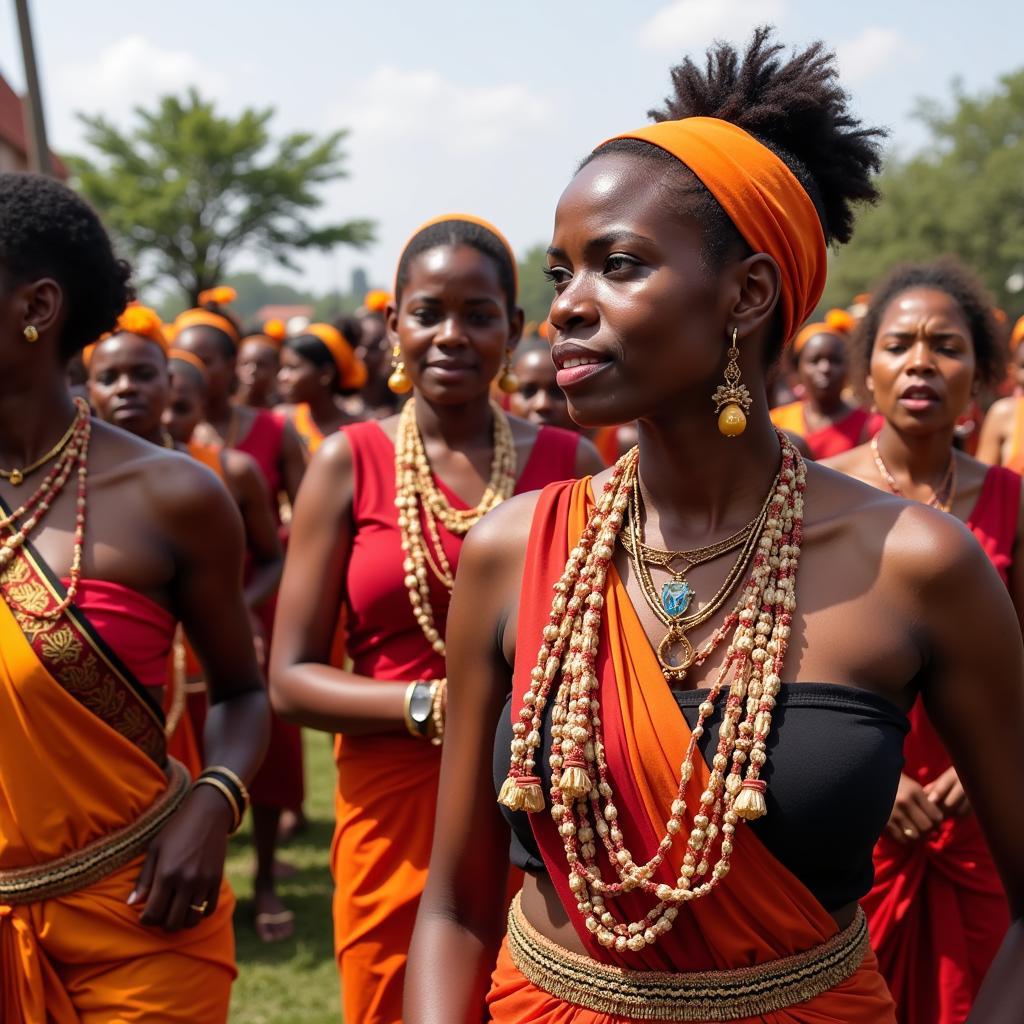 African women experiencing Indian culture