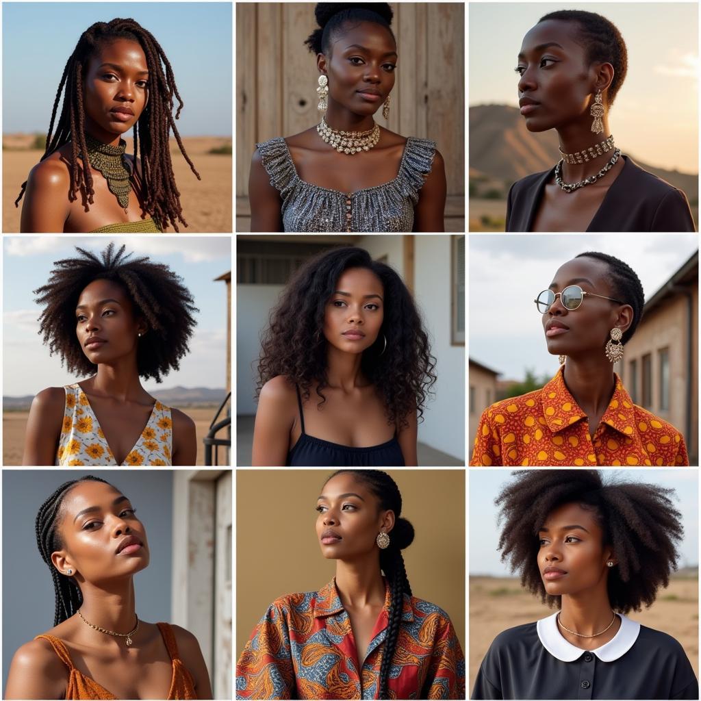 African women in modern fashion, showcasing individual style.