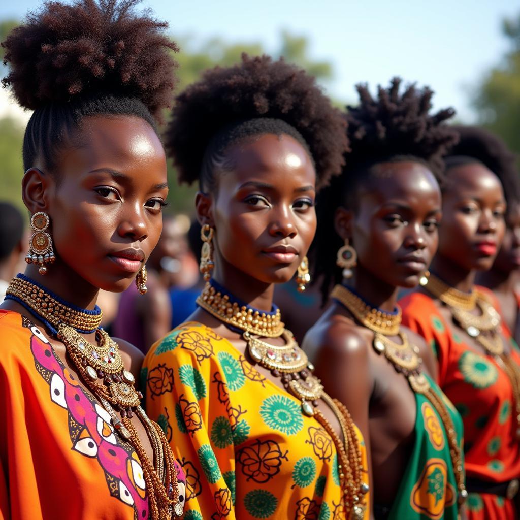 African women in traditional attire