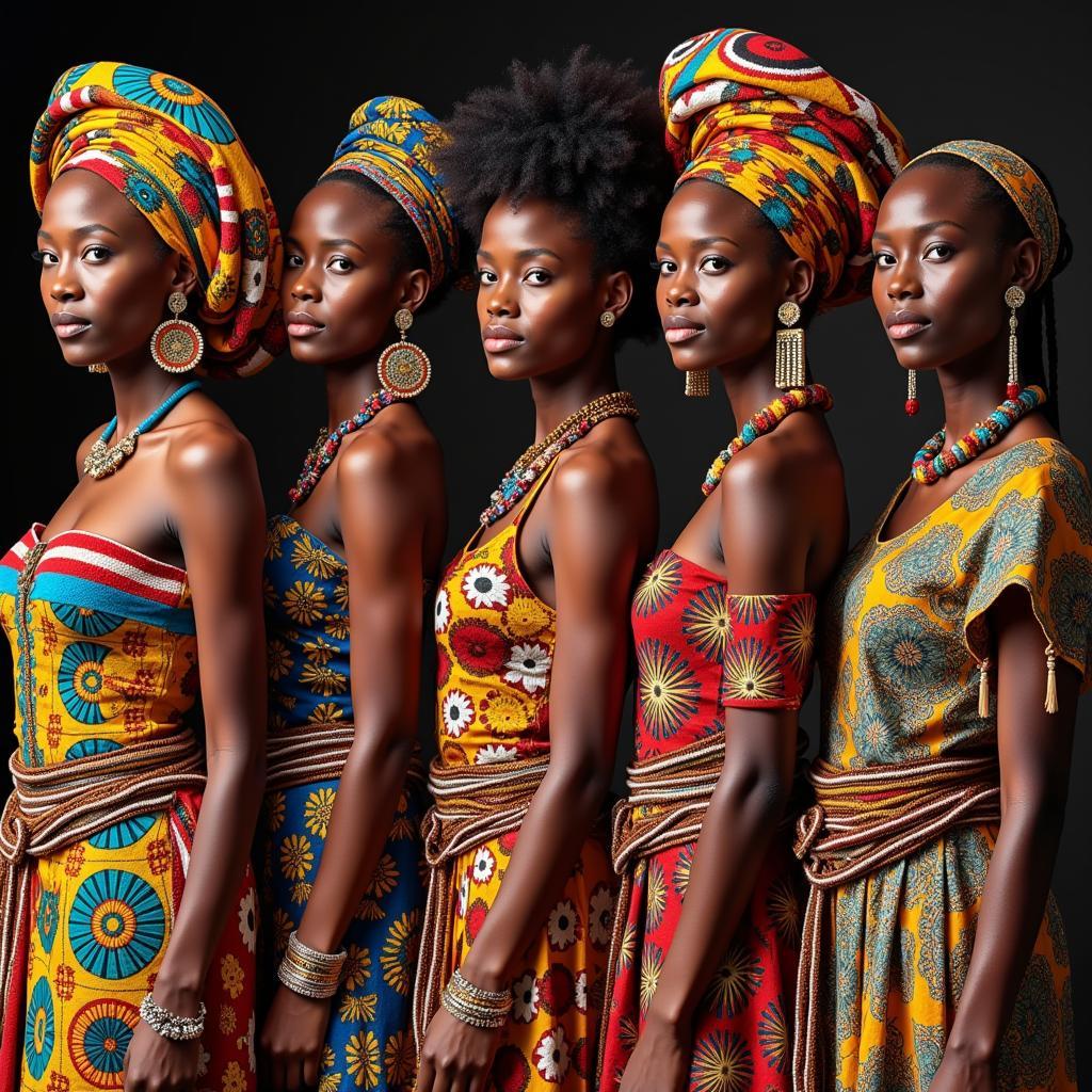 African Women in Traditional Clothing